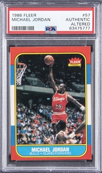 1986-87 Fleer #57 Michael Jordan Rookie Card - PSA Authentic